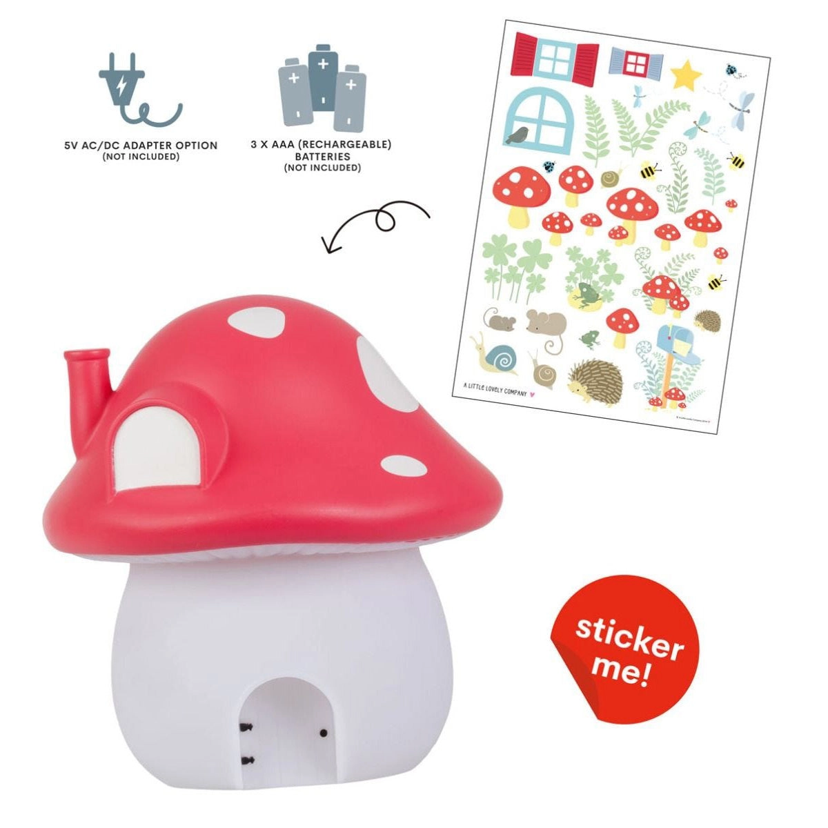 A Little Lovely Company Night Light Mushroom House - Forest