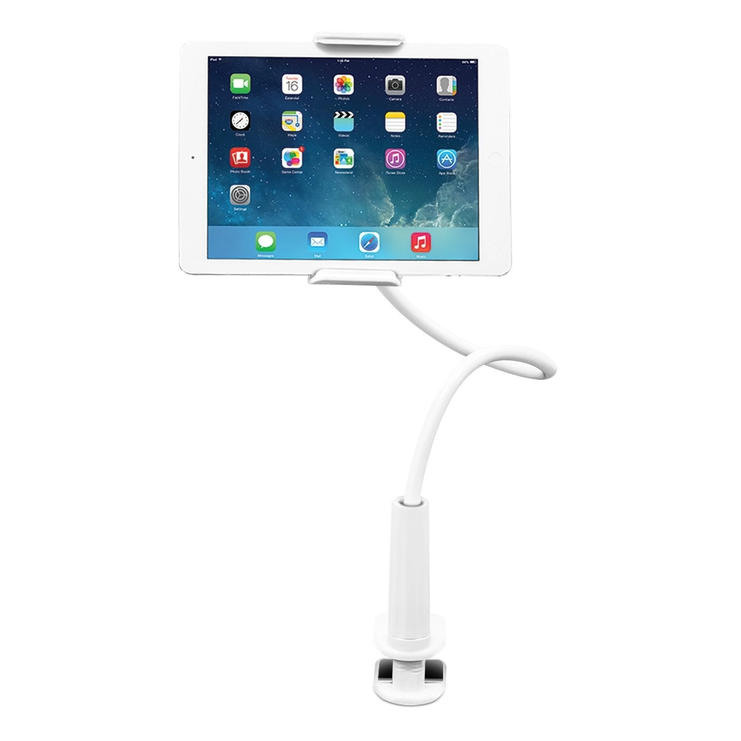 Aduro Solid-Grip 360 Adjustable Universal Gooseneck Tablet Stand for Desk  Durable, Rubberized, Mount with Holder