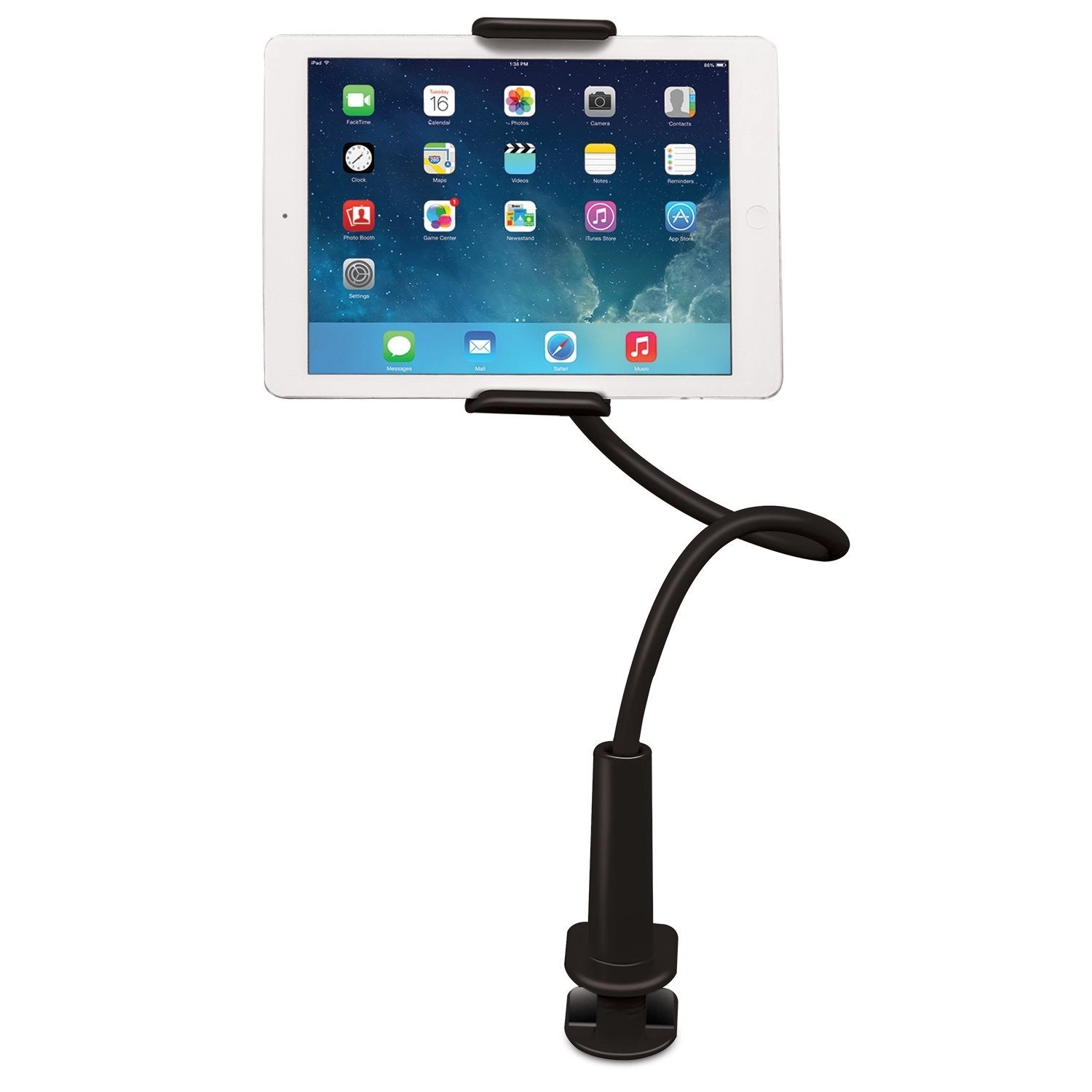 Aduro Solid-Grip 360 Adjustable Universal Gooseneck Tablet Stand for Desk  Durable, Rubberized, Mount with Holder