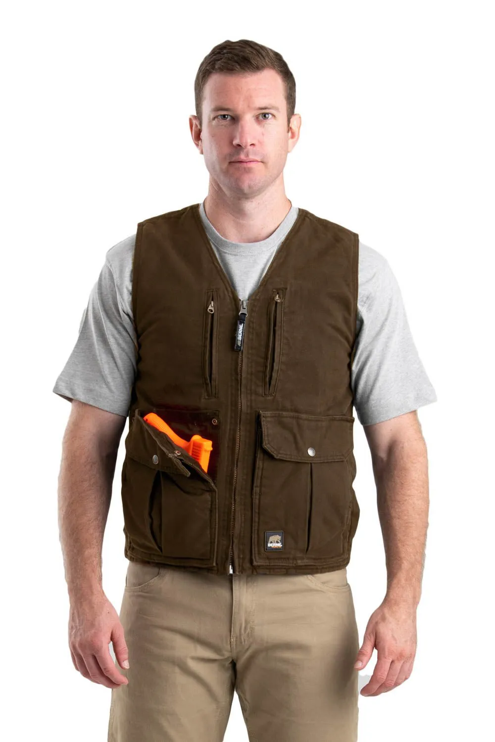 Berne Mens Bark 100% Cotton Echo One Zero Vest 8XL