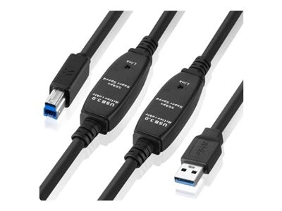ENET - USB cable - USB Type A (M) to USB Type B (M) - USB 3.0 - 50 ft - black USB3.0MAMB-50F-ENC