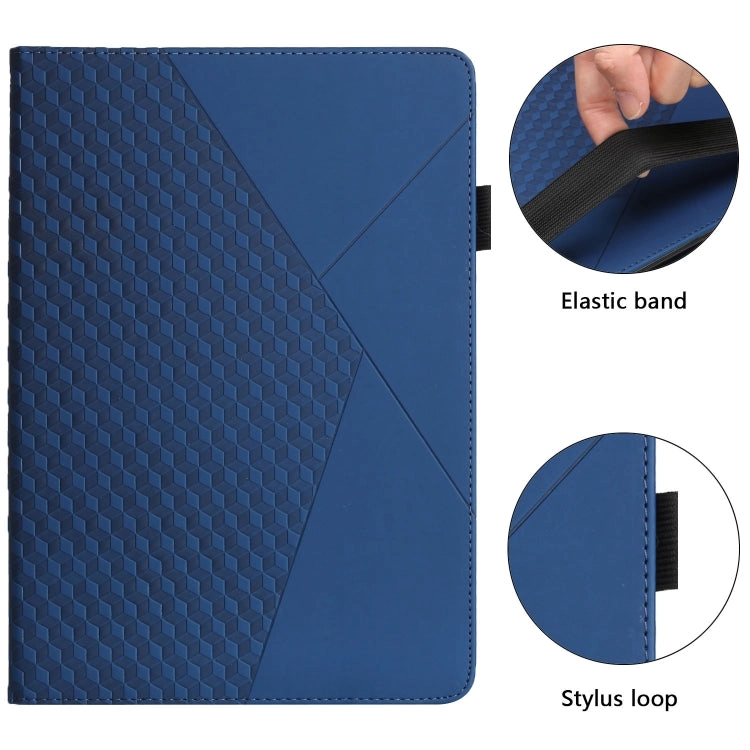 For iPad Mini Rhombus Skin Feel Horizontal Flip Tablet Case with Card Slots Holder