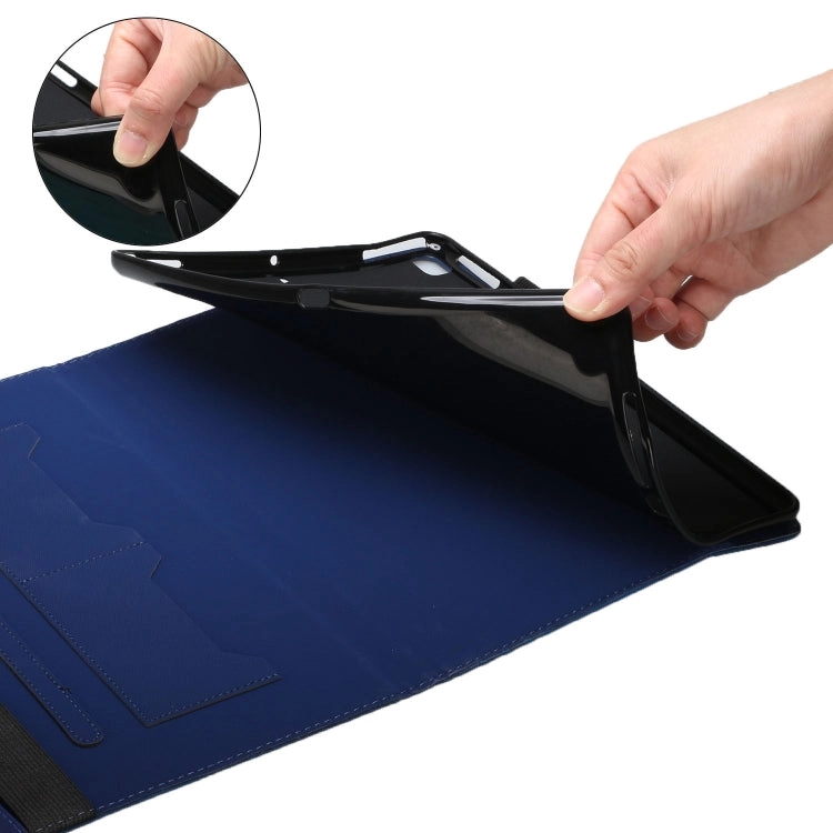 For iPad Mini Rhombus Skin Feel Horizontal Flip Tablet Case with Card Slots Holder