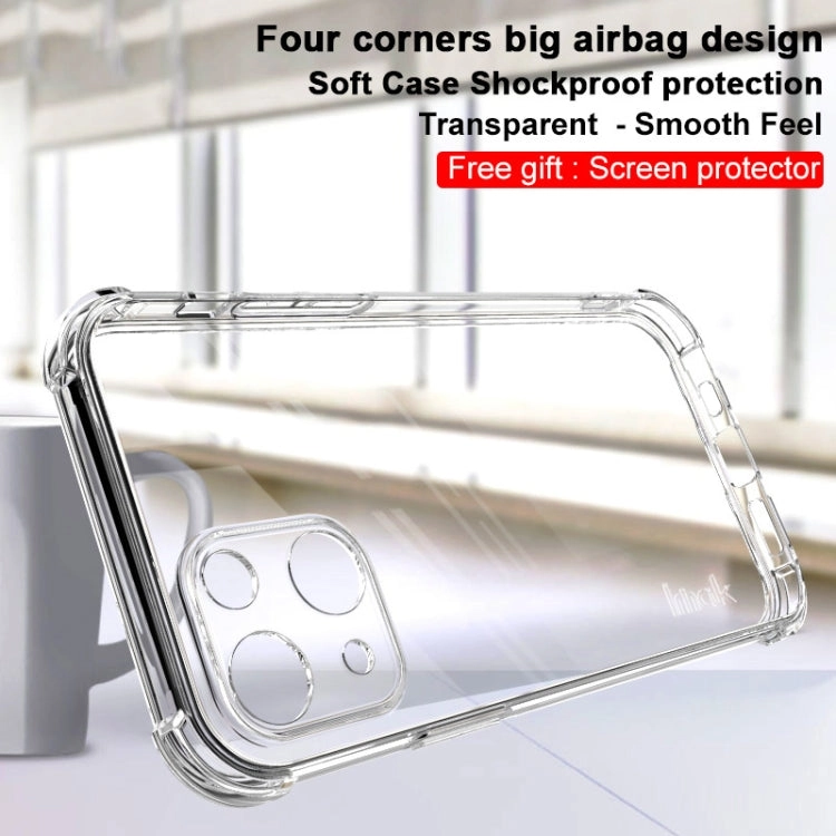 For iPhone 13 IMAK All-inclusive Shockproof Airbag TPU Phone Case with Screen Protector