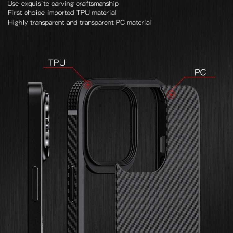 For iPhone 13 mocolo K01 Carbon Fiber TPU   PC Shockproof Phone Case