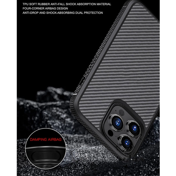 For iPhone 13 mocolo K01 Carbon Fiber TPU   PC Shockproof Phone Case