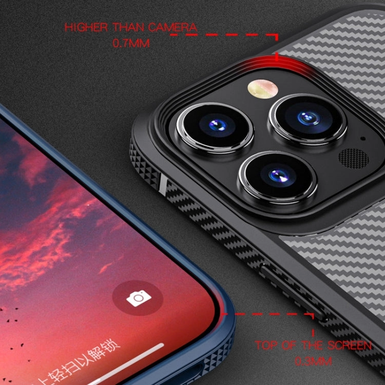 For iPhone 13 mocolo K01 Carbon Fiber TPU   PC Shockproof Phone Case