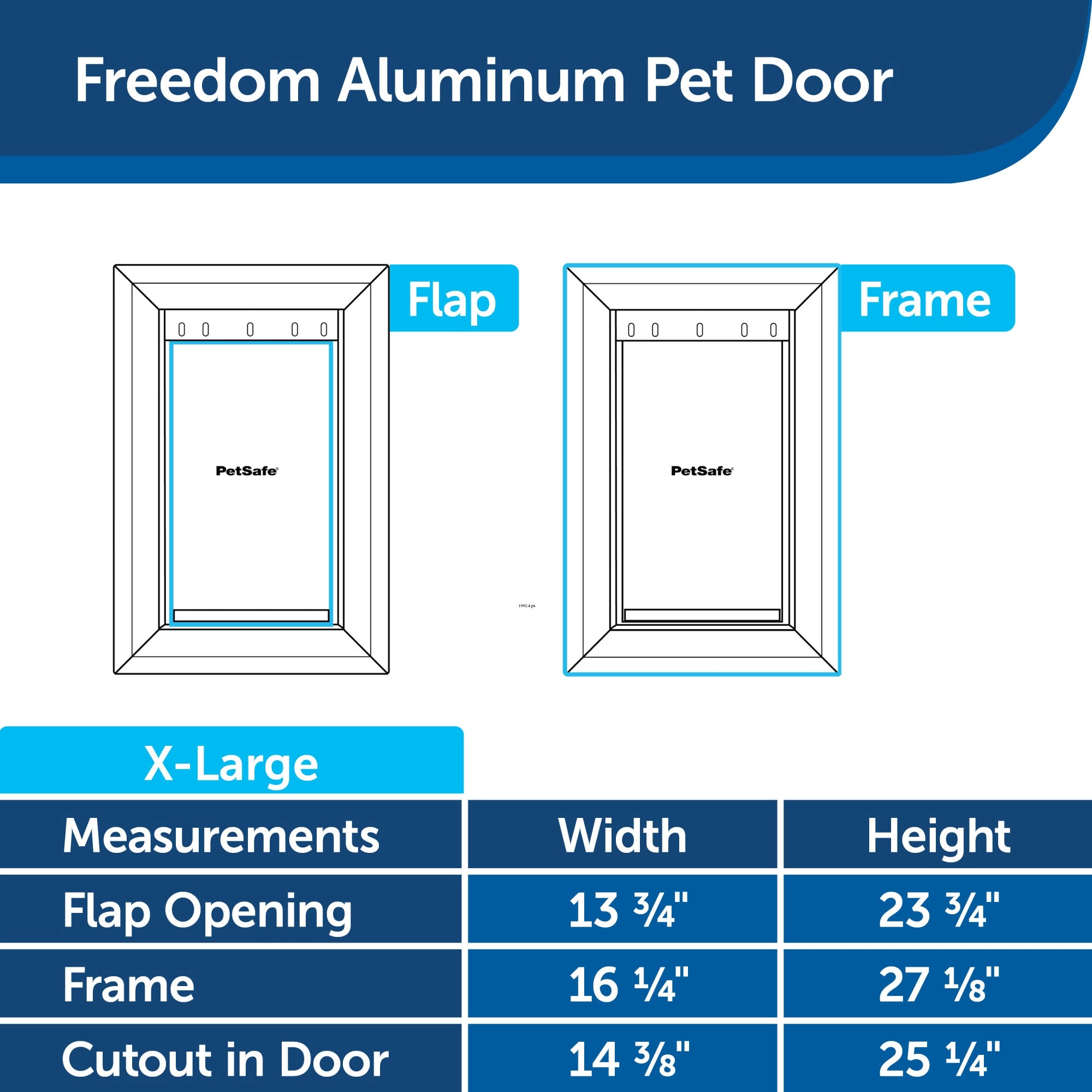 PetSafe® Freedom Aluminum Pet Door, White