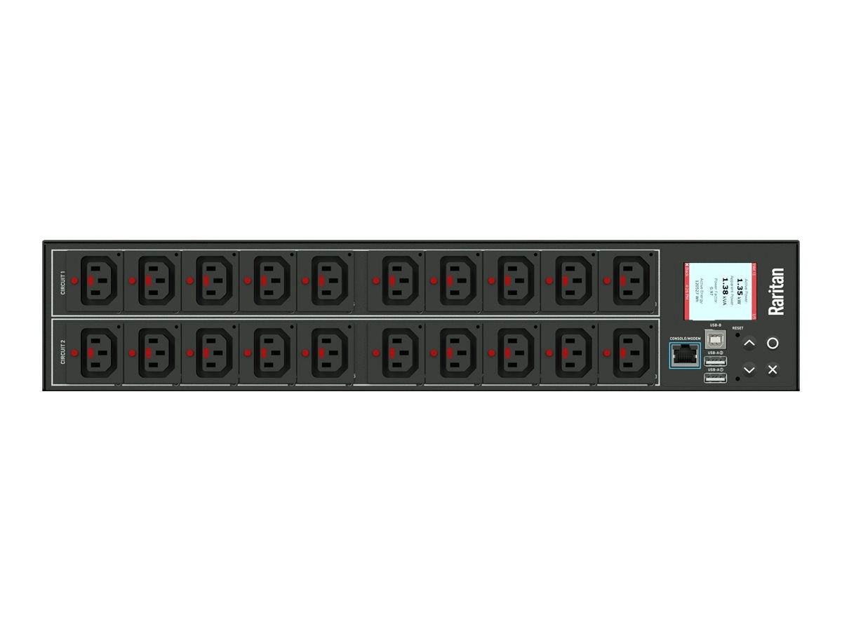 Raritan PX3-5460R-E2 - Power distribution unit (rack-mountable) - AC 208 V - 5000 VA - Ethernet 10/100, USB, Ethernet 10/100/1000 PX3-5460R-E2K6