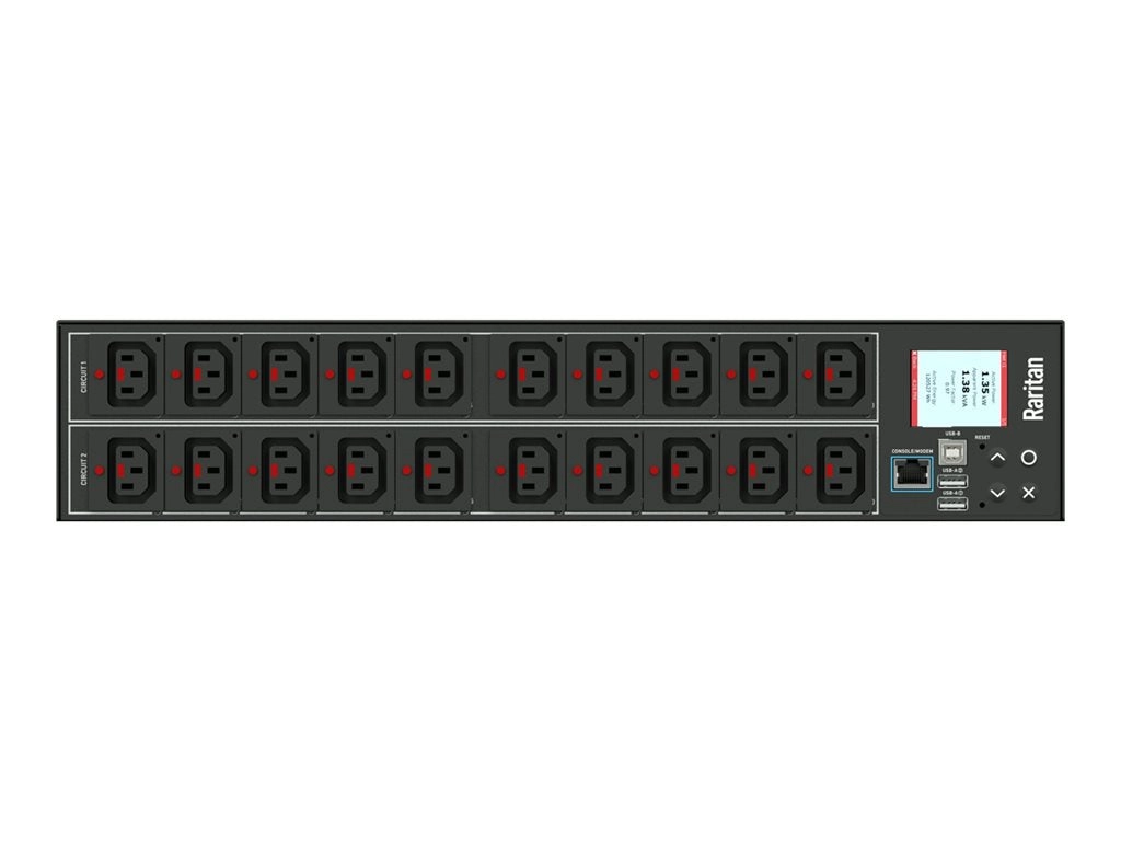 Raritan PX3-5460R-E2 - Power distribution unit (rack-mountable) - AC 208 V - 5000 VA - Ethernet 10/100, USB, Ethernet 10/100/1000 PX3-5460R-E2K6