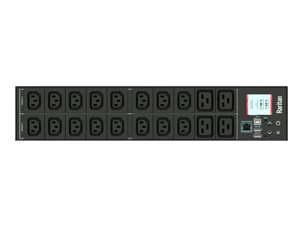 Raritan PX3-5464R - Power distribution unit (rack-mountable) - AC 208 V - 5000 VA - 1-phase - Ethernet 10/100, RS-232, Ethernet PX3-5464R-K2