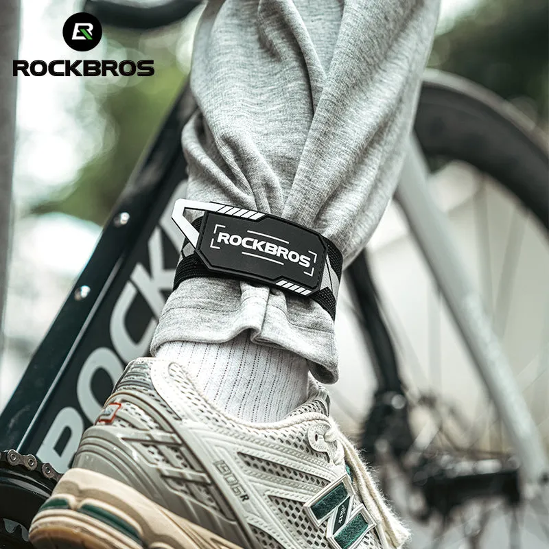 ROCKBROS Anti-Roll Chain Riding Leg Straps Adjustable Reflective