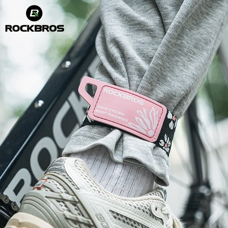 ROCKBROS Anti-Roll Chain Riding Leg Straps Adjustable Reflective
