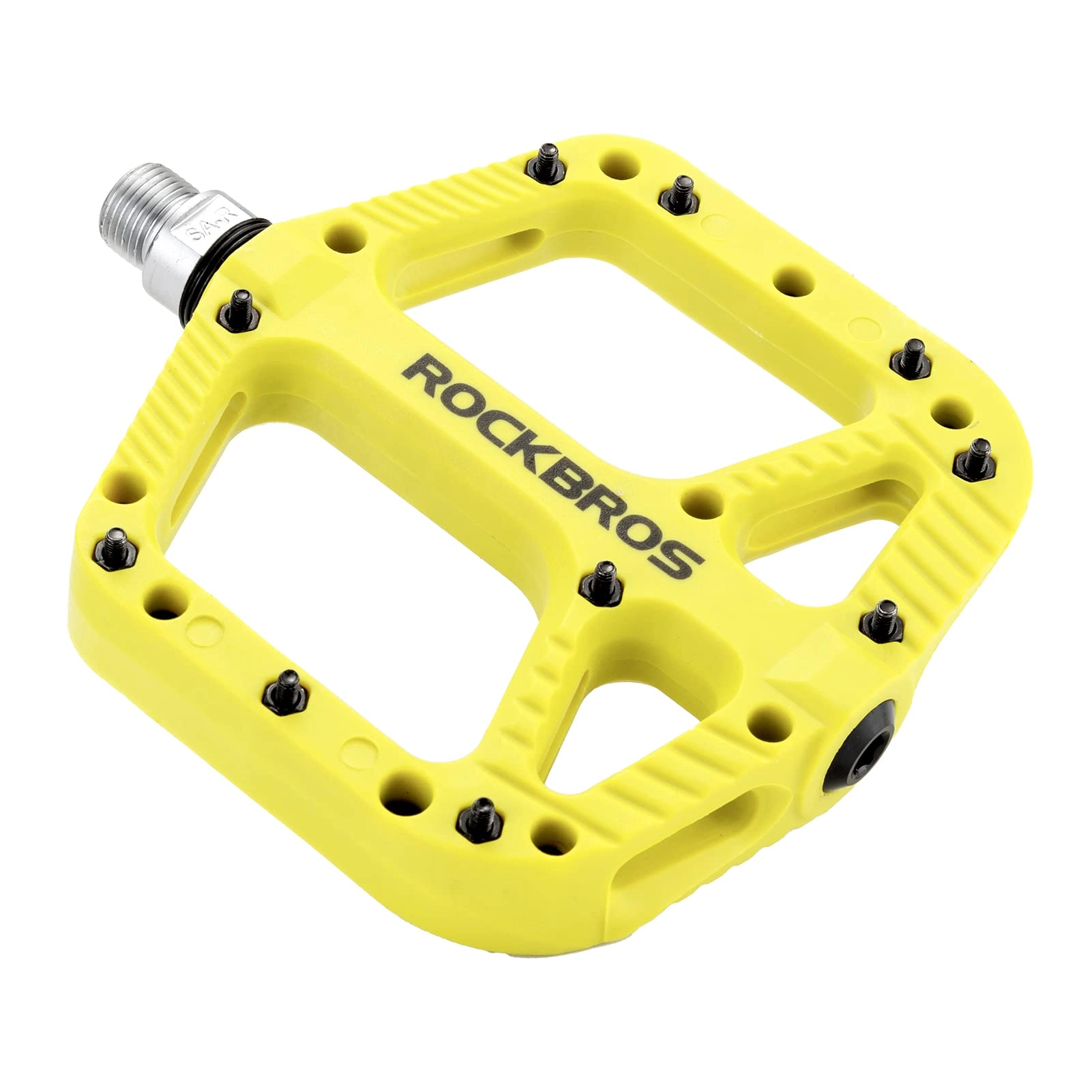 ROCKBROS Mountain Bike Pedals Nylon Composite Bearing 9/16" MTB Bicycle Pedals with Wide Flat Platform