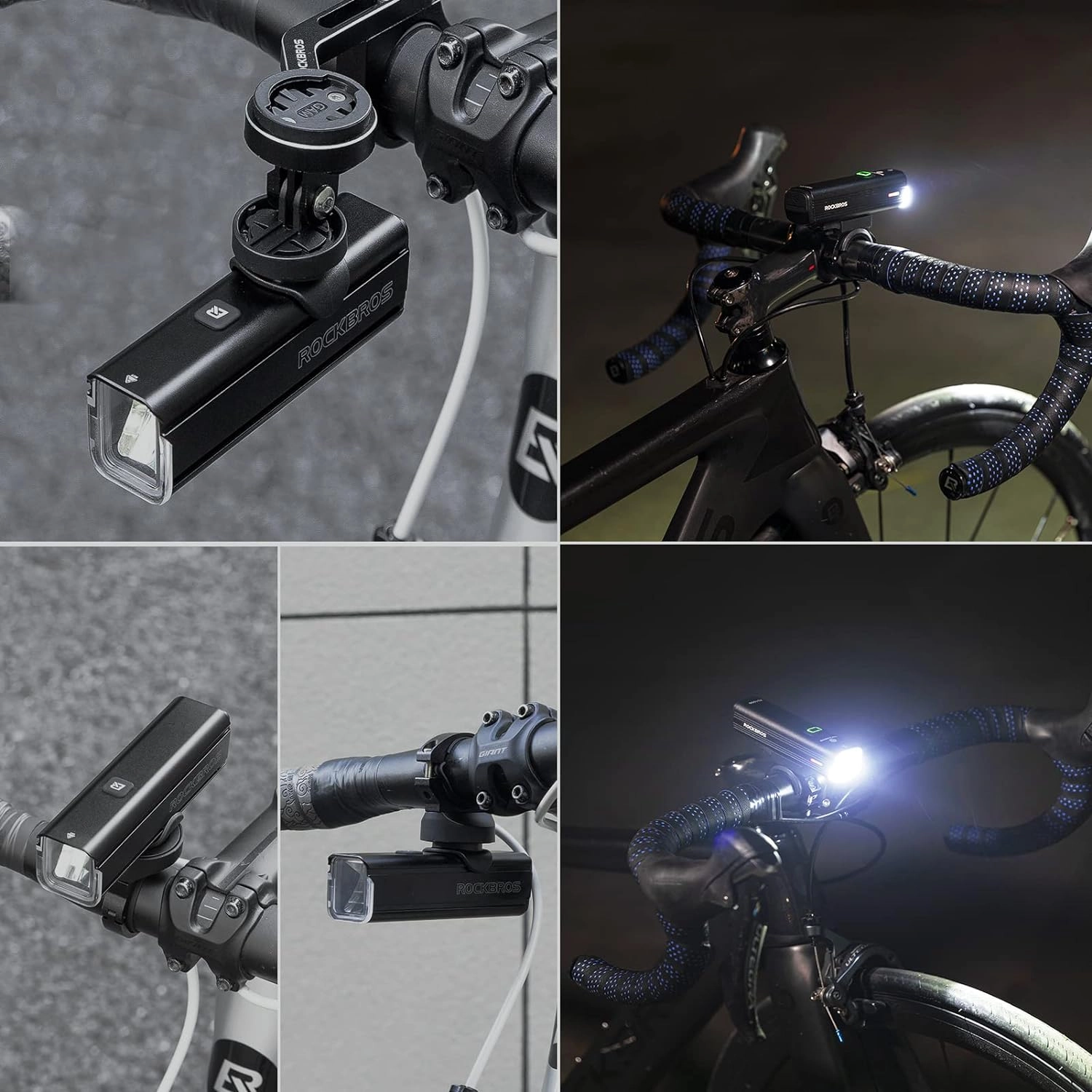 ROCKBROS RHL1000 Bike Headlight 1000 Lumens 4500 mAh IPX6 Waterproof