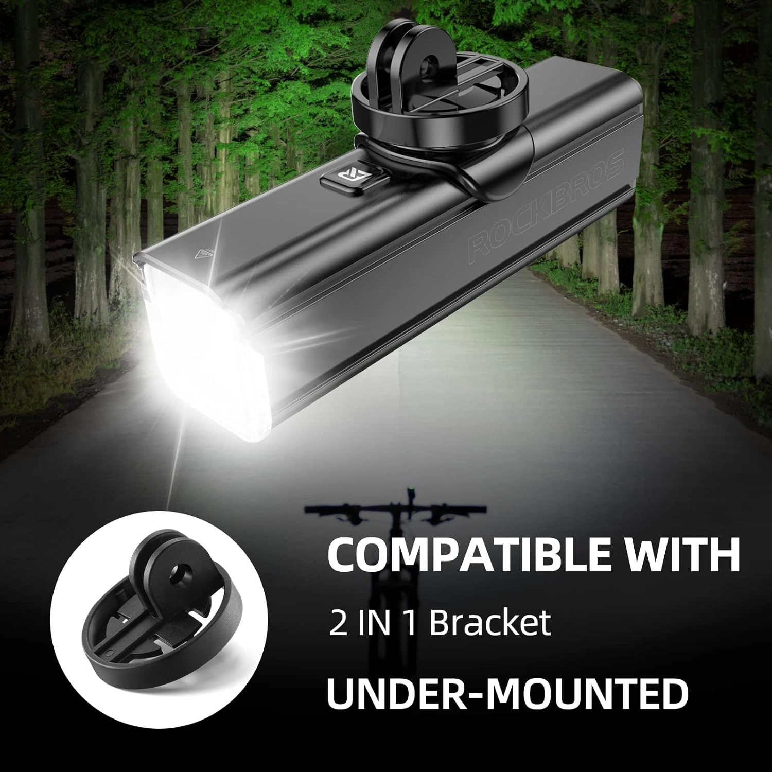 ROCKBROS RHL1000 Bike Headlight 1000 Lumens 4500 mAh IPX6 Waterproof
