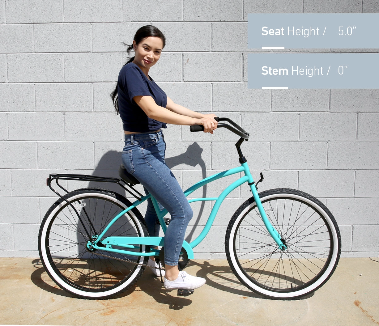 sixthreezero Around the Block Women's Casual Edition Single Speed Beach Cruiser Bicycle