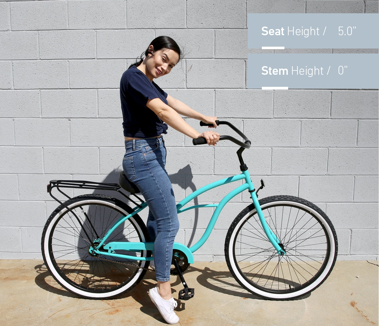 sixthreezero Around the Block Women's Casual Edition Single Speed Beach Cruiser Bicycle
