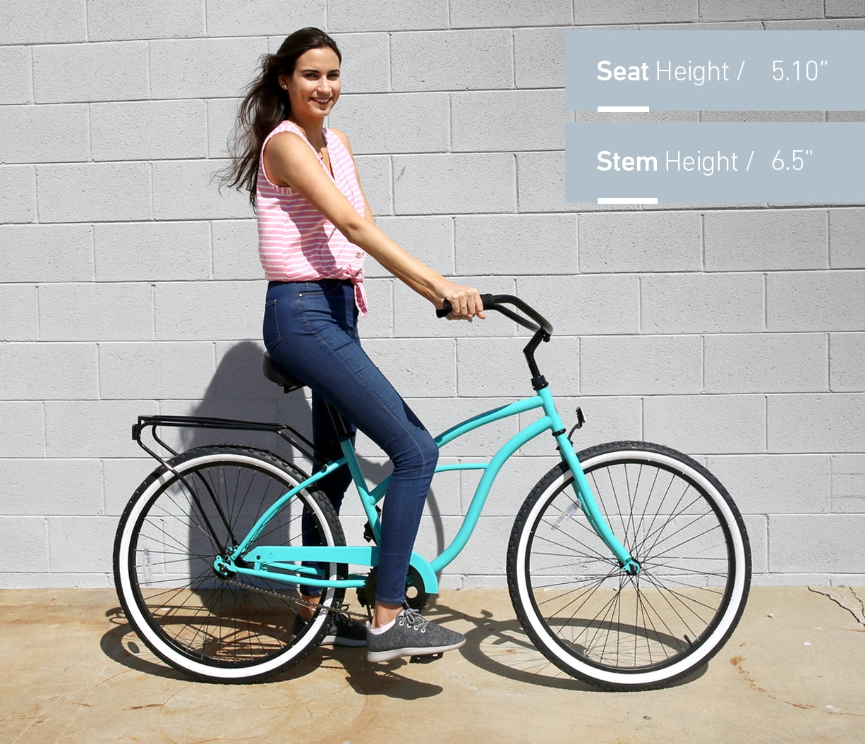 sixthreezero Around the Block Women's Casual Edition Single Speed Beach Cruiser Bicycle