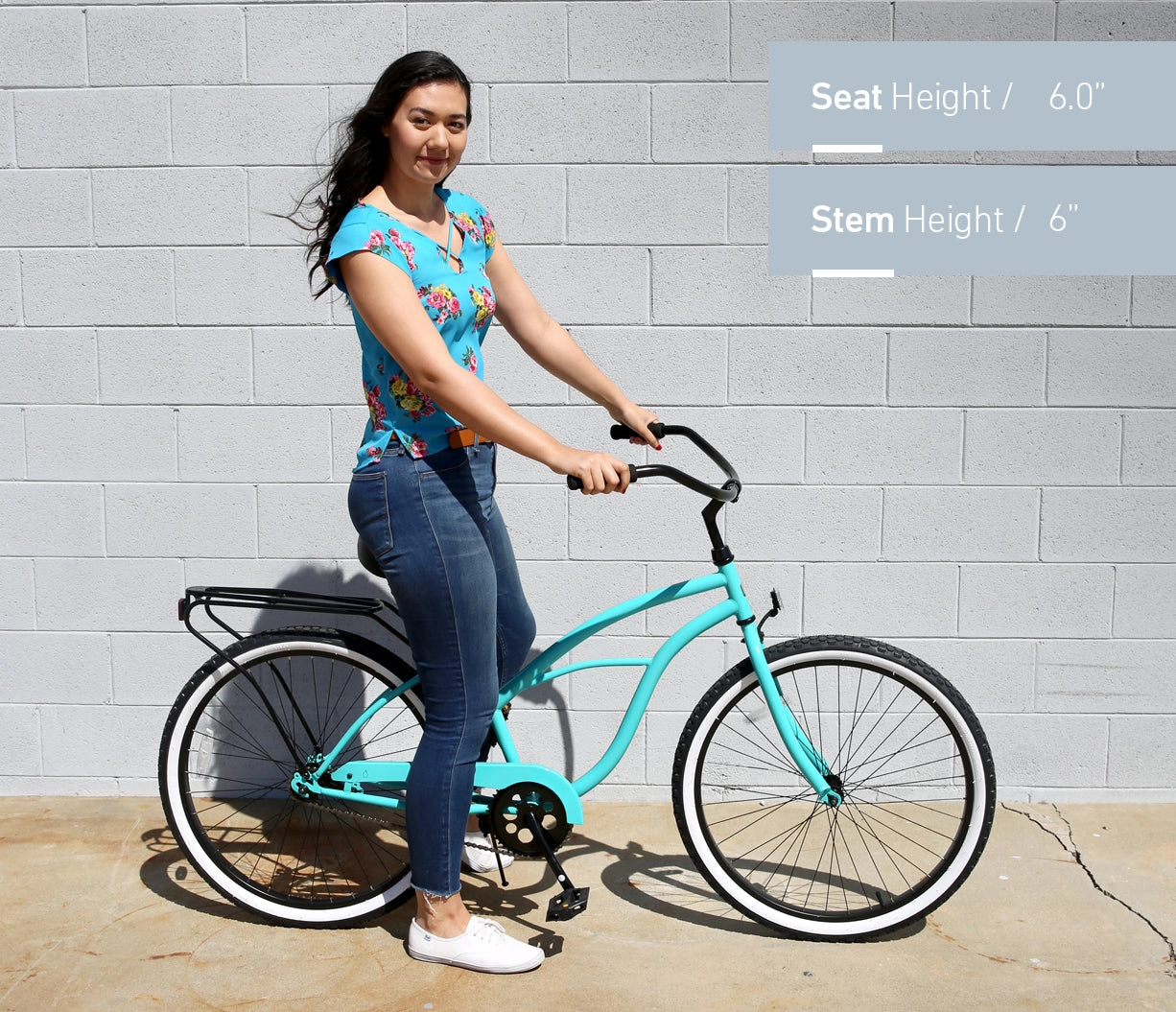 sixthreezero Around the Block Women's Casual Edition Single Speed Beach Cruiser Bicycle