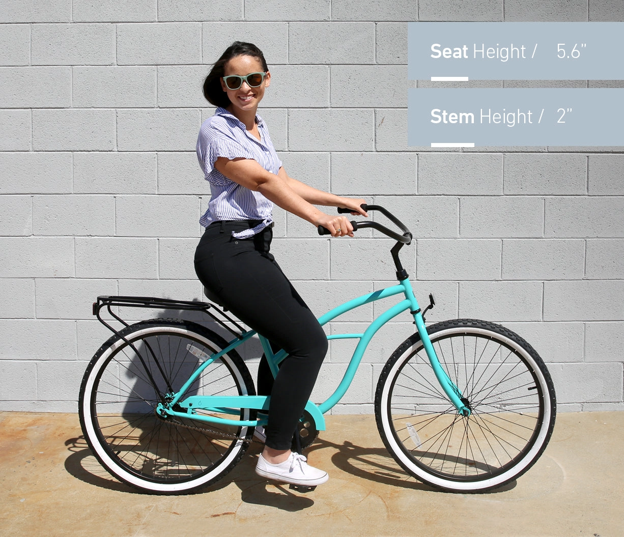 sixthreezero Around the Block Women's Casual Edition Single Speed Beach Cruiser Bicycle