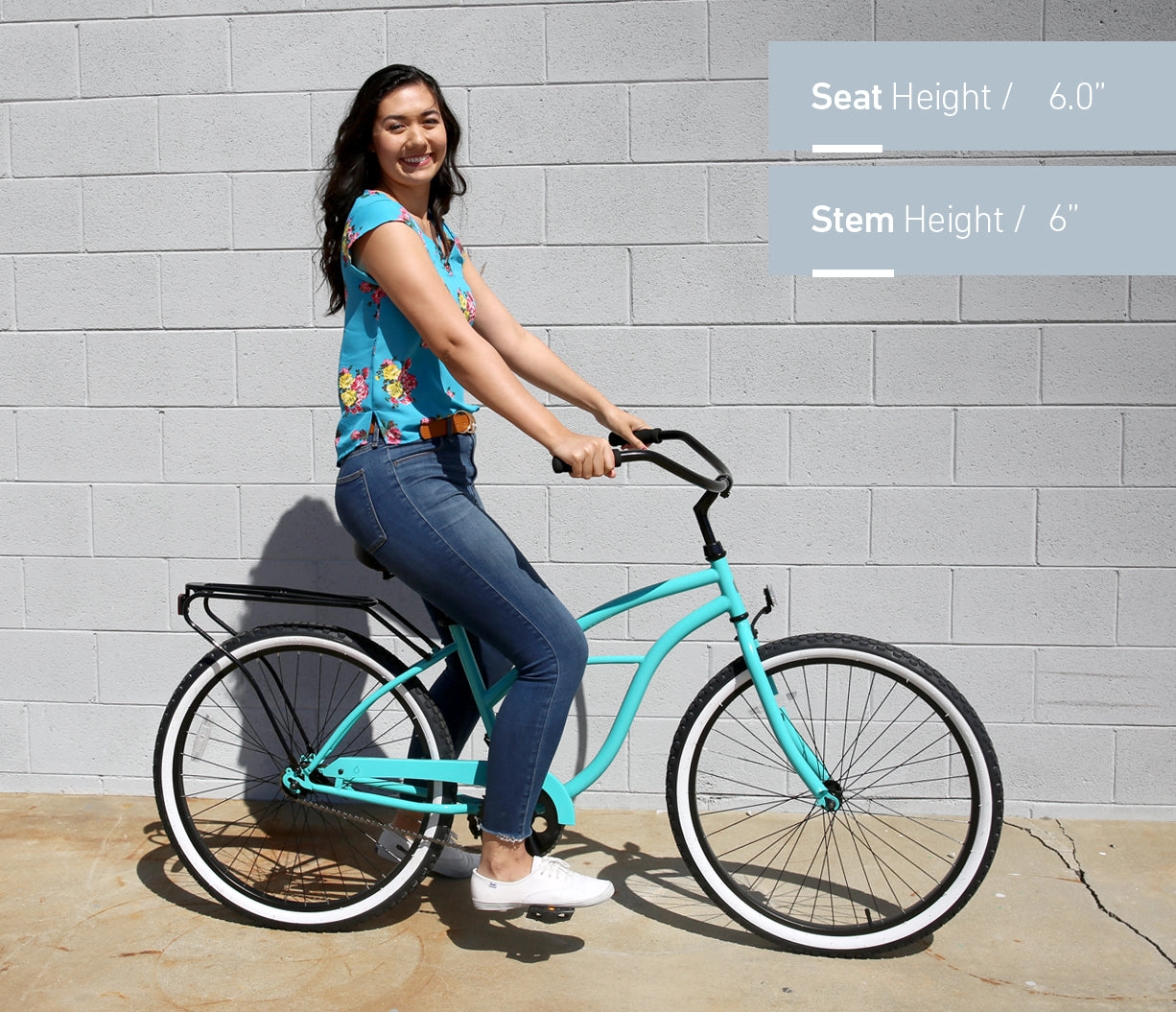 sixthreezero Around the Block Women's Casual Edition Single Speed Beach Cruiser Bicycle