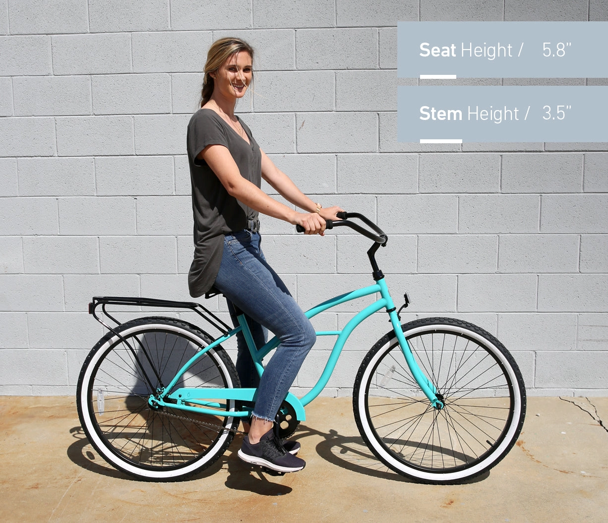 sixthreezero Around the Block Women's Casual Edition Single Speed Beach Cruiser Bicycle
