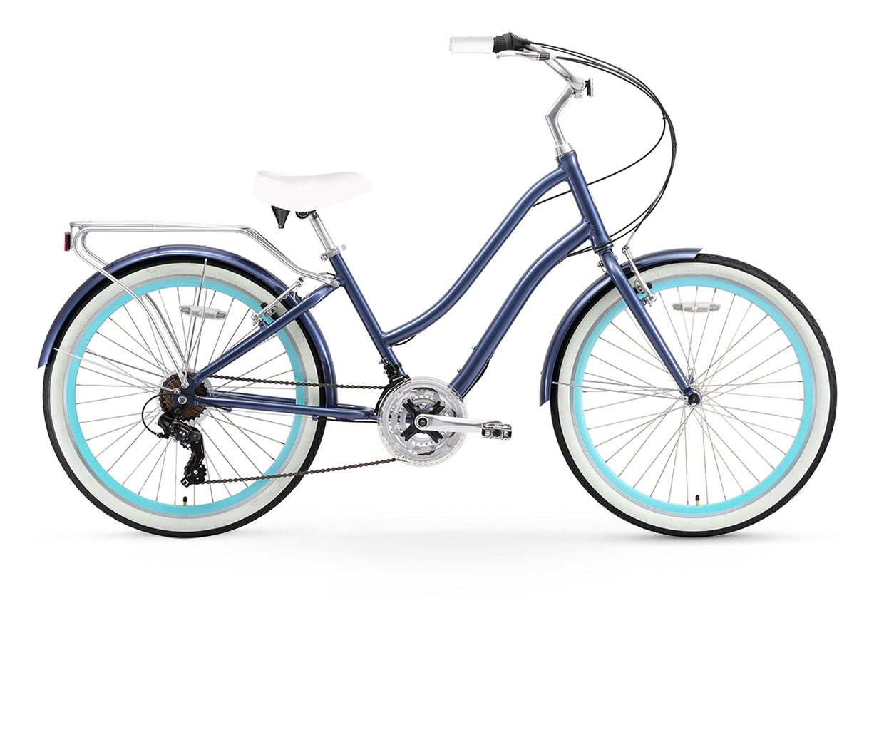 sixthreezero EVRYjourney Women's 26" 21 Speed Step-Through Touring Hybrid Bicycle