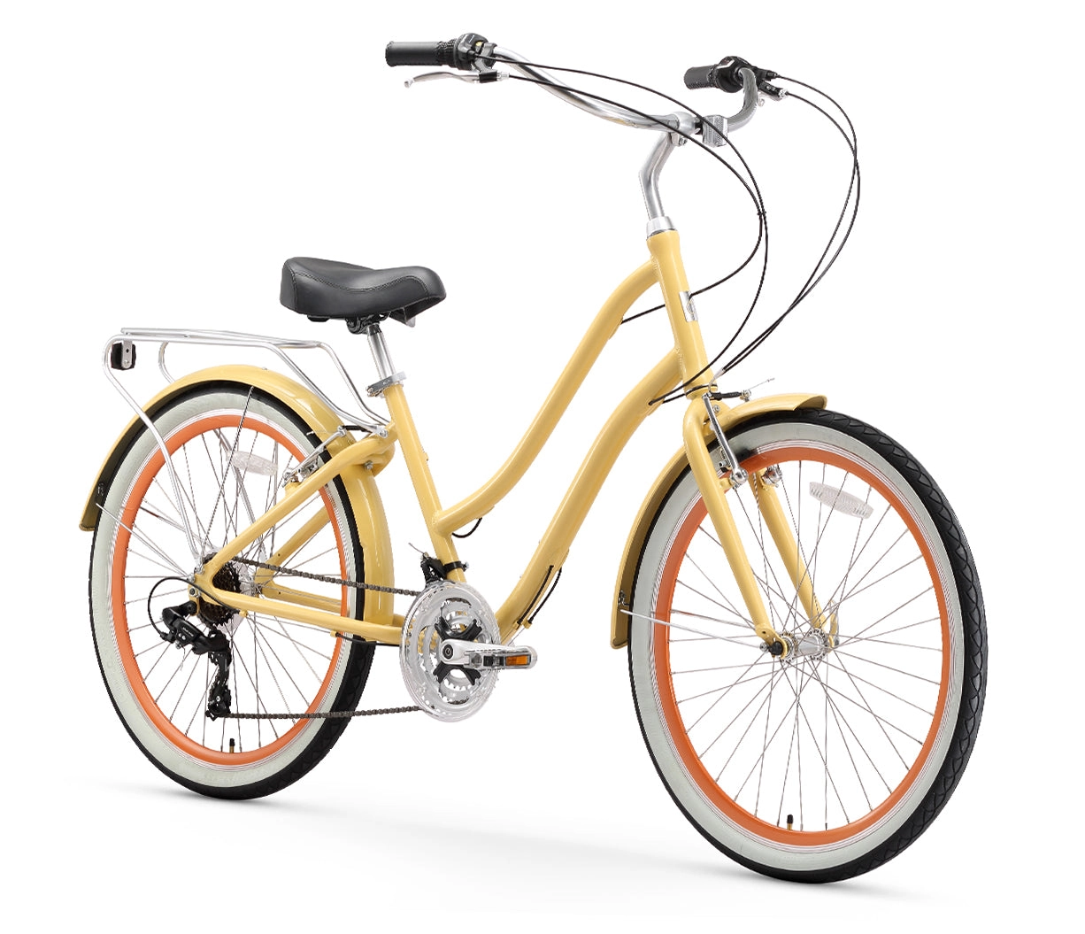 sixthreezero EVRYjourney Women's 26" 21 Speed Step-Through Touring Hybrid Bicycle