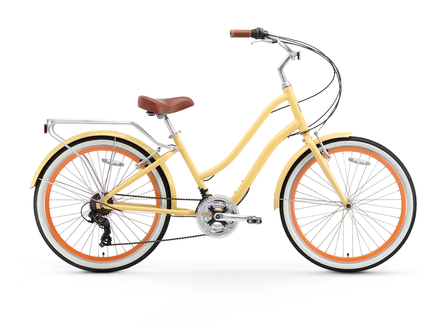 sixthreezero EVRYjourney Women's 26" 21 Speed Step-Through Touring Hybrid Bicycle