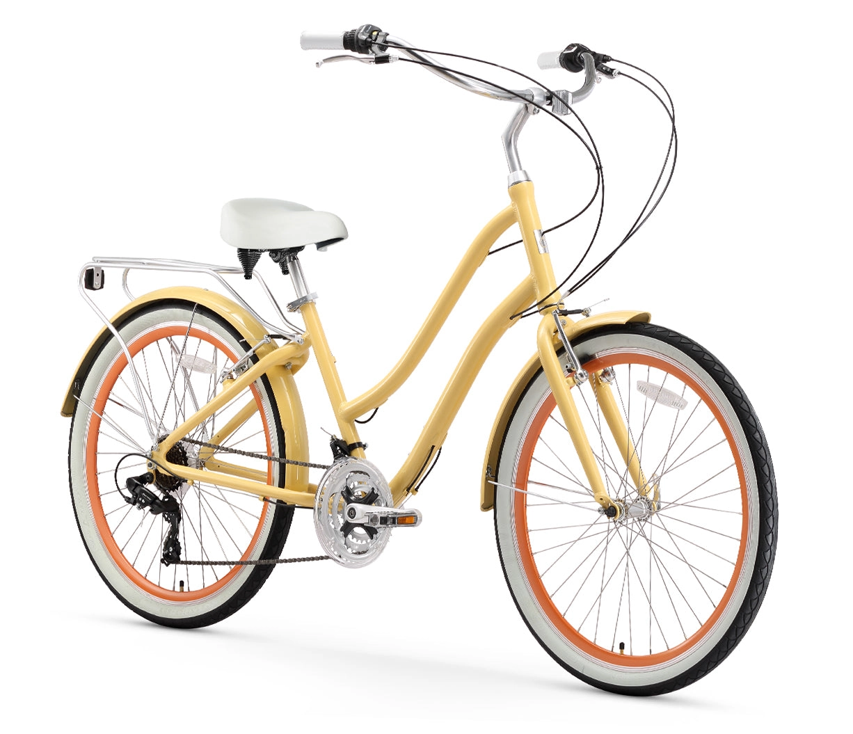 sixthreezero EVRYjourney Women's 26" 21 Speed Step-Through Touring Hybrid Bicycle