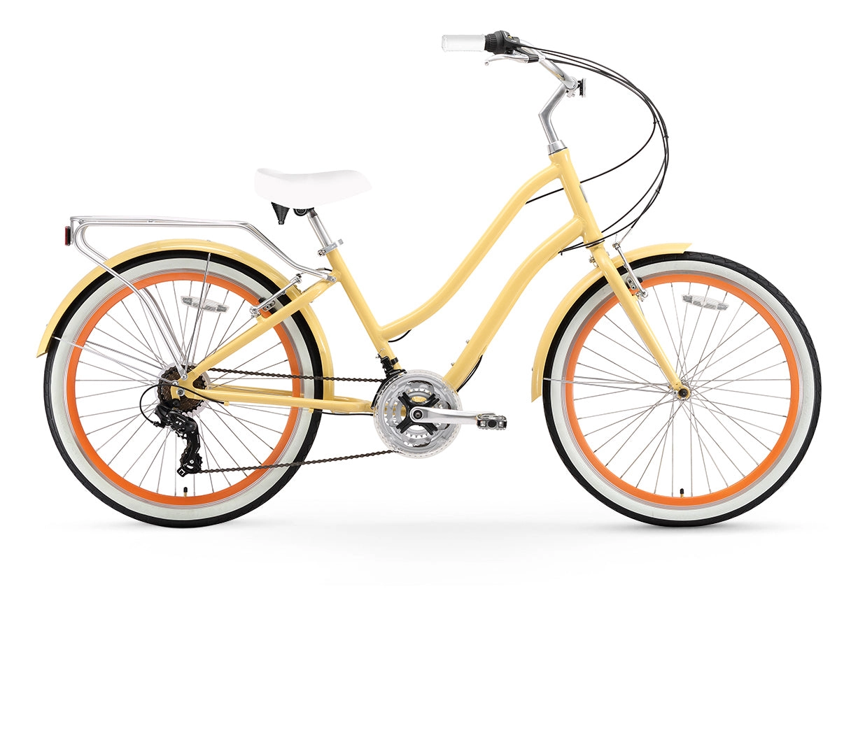 sixthreezero EVRYjourney Women's 26" 21 Speed Step-Through Touring Hybrid Bicycle