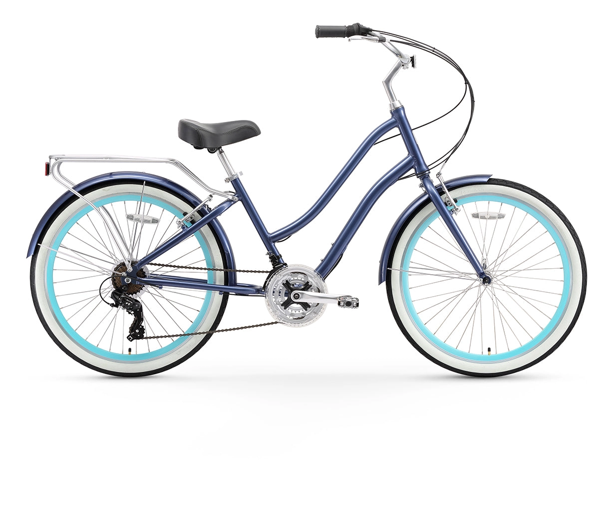 sixthreezero EVRYjourney Women's 26" 21 Speed Step-Through Touring Hybrid Bicycle