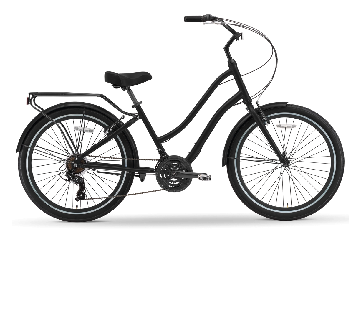 sixthreezero EVRYjourney Women's 26" 21 Speed Step-Through Touring Hybrid Bicycle