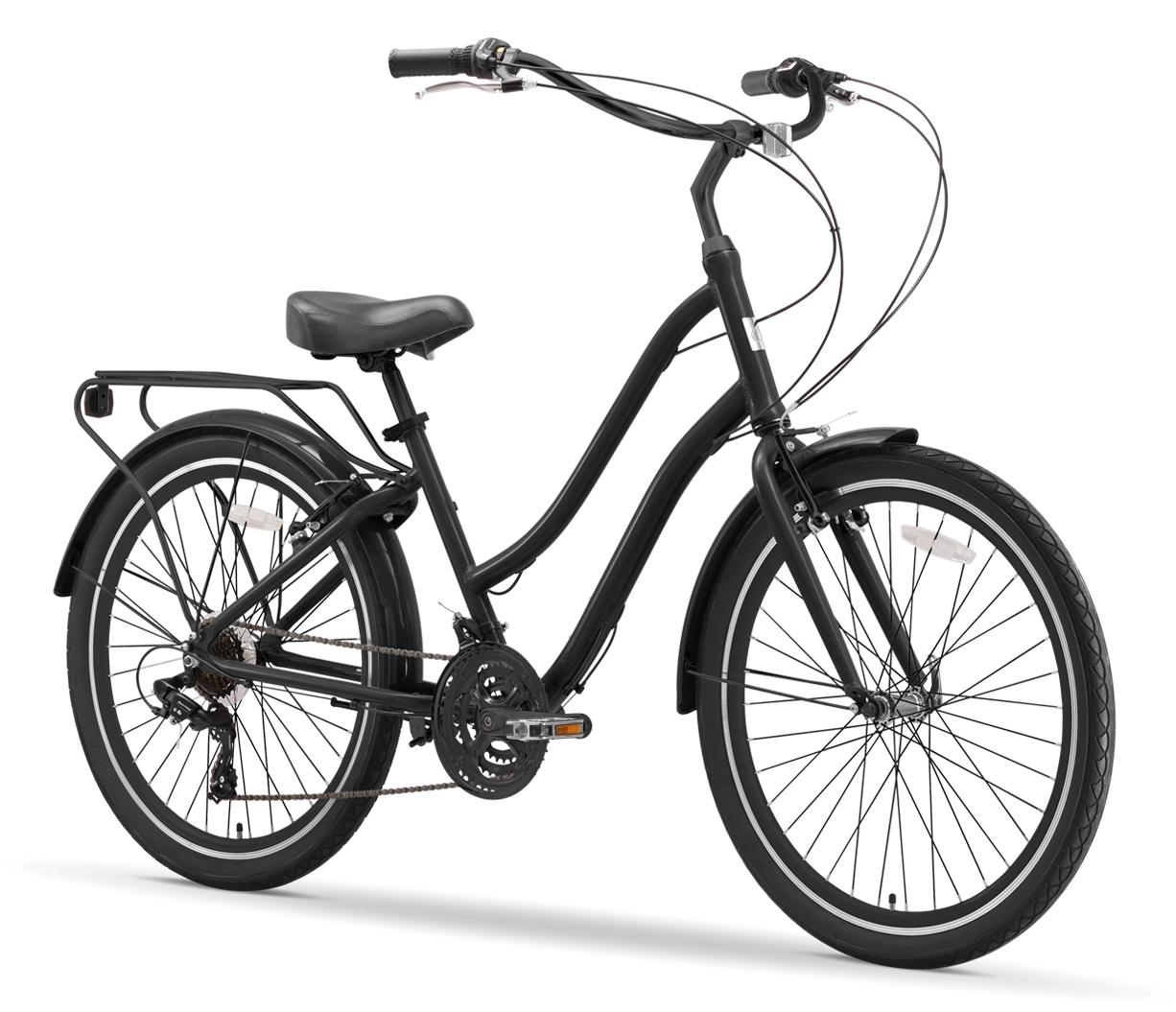 sixthreezero EVRYjourney Women's 26" 21 Speed Step-Through Touring Hybrid Bicycle
