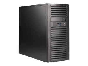 Supermicro SC732 D4-668B - Mid tower - extended ATX 668 Watt - black - USB/Audio CSE-732D4-668B