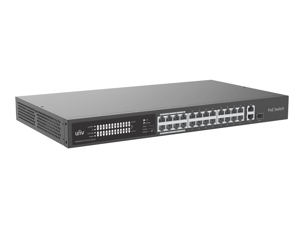 UNV - Switch - 24 x 10/100 (PoE )   2 x 1Gb Ethernet - desktop - PoE  (390 W) NSW2020-24T1GT1GC-POE-IN