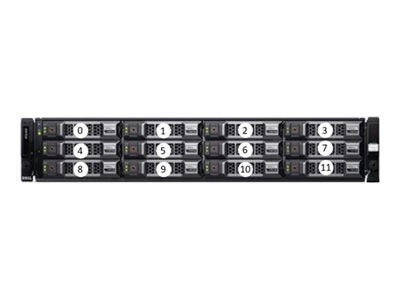 Veritas D Series 2U12 - Hard drive array - 72 TB - 12 bays (SAS-3) - HDD 8 TB x 12 - SAS 12Gb/s (external) - rack-mountable - 32198-M0033